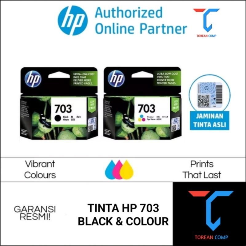 Tinta cartridge HP 703 Black & Colors Original