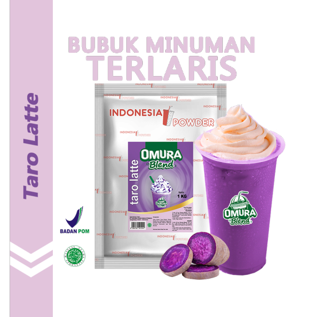 

OMURA Blend Bubuk Minuman Premium Rasa Taro Latte Powder Drink 1 Kg Omura Powder