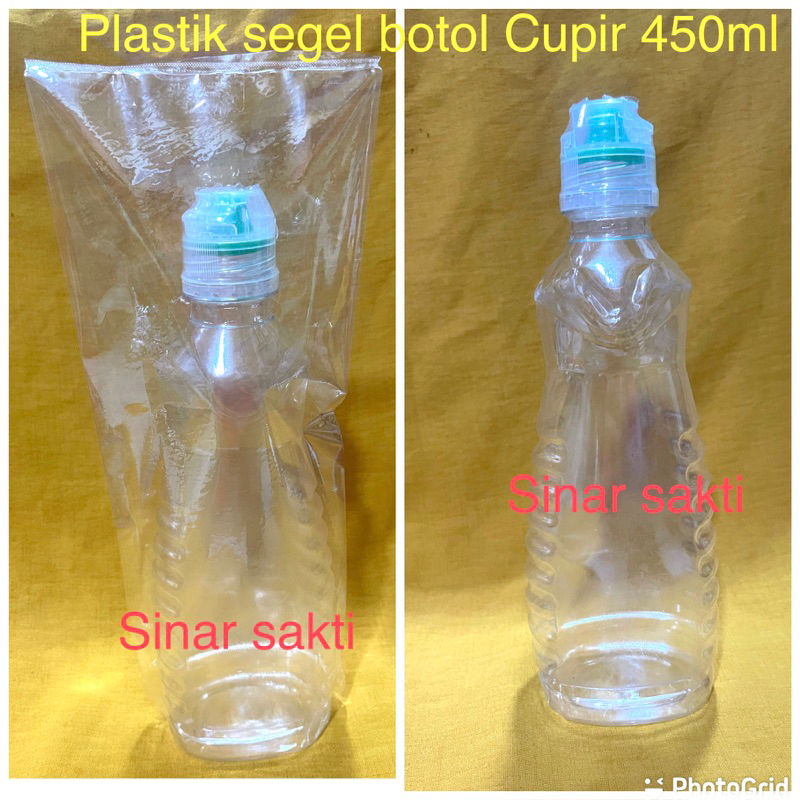 plastik segel botol cupir 450ml /plastik segel botol 450ml /plastik segel shrink