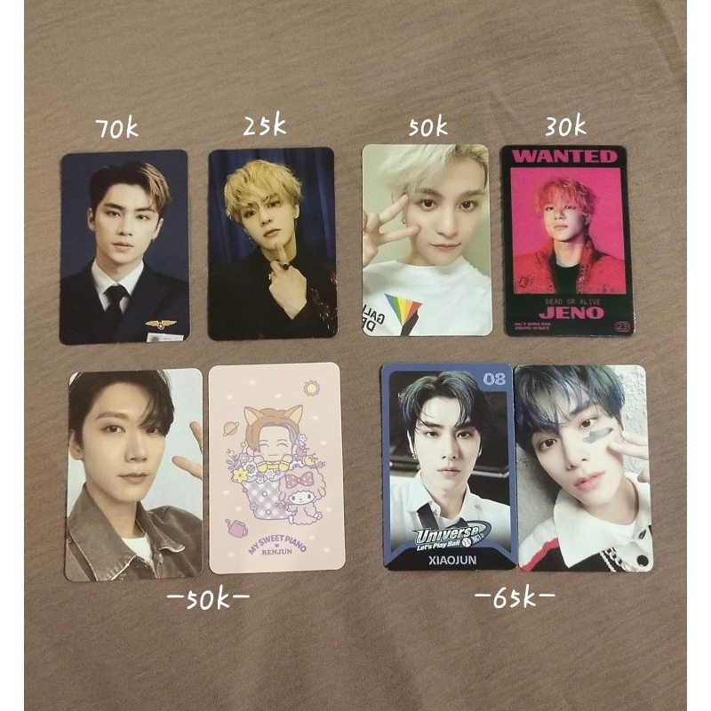 Photocard Ten Xiaojun Kun Renjun Jeno Yangyang Renjun Doyoung Nct Wayv Pink Christmas Sanrio Let's P