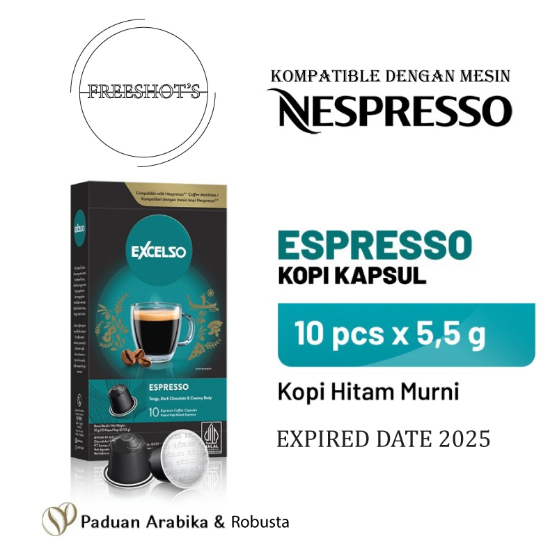 

Excelso Kopi Kapsul Espresso Nespresso Compatible