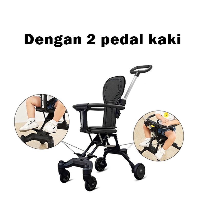 Ready stock✅Stroller Baby lipat 2 Way Travel Lightweight Foldable (Sepeda Motor Dapat Dibawa)