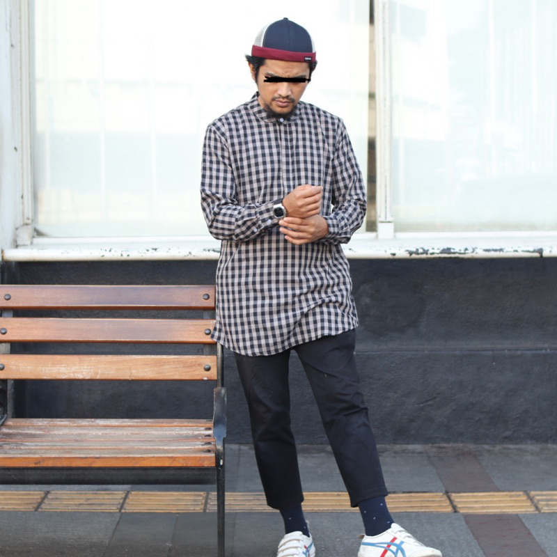 Marajoofficial - Kaftan lengan panjang marajo motif kotak