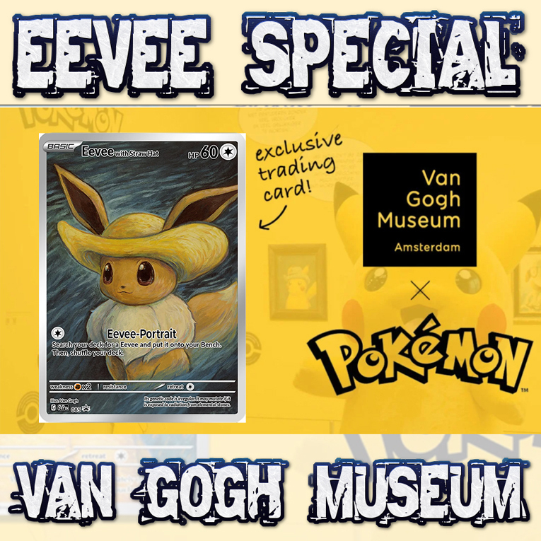 KARTU POKEMON TCG HOLOGRAM SPECIAL EEVEE VAN GOGH MUSEUM