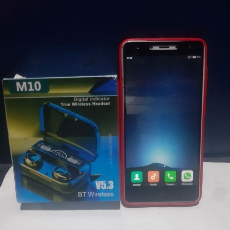 hp xiaomi redmi note 4 mtk (ram 3/64)bonus headset wireles/bloetot m10 suara bass dan bisa untuk pow