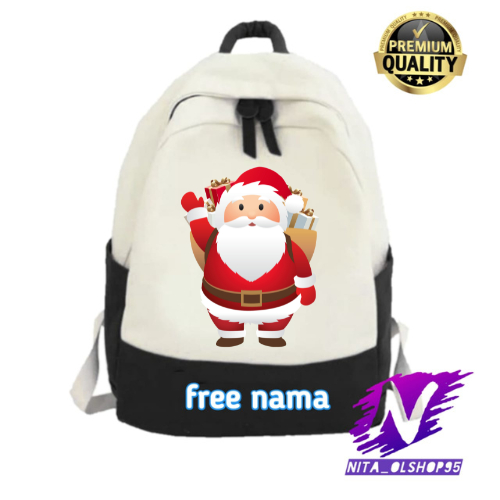 ransel anak backpack sinterklas tas anak natal
