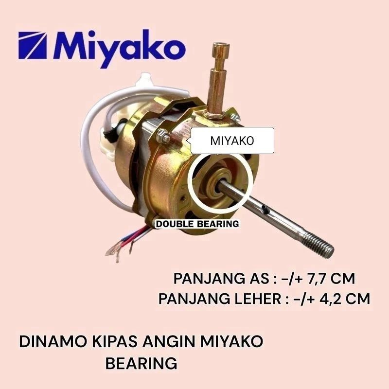 DINAMO KIPAS ANGIN MIYAKO BEARING / MOTOR KIPAS ANGIN DOUBLE BEARING