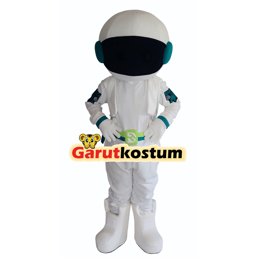 Kostum maskot badut astronot putih setelan dewasa lucu costume karnaval