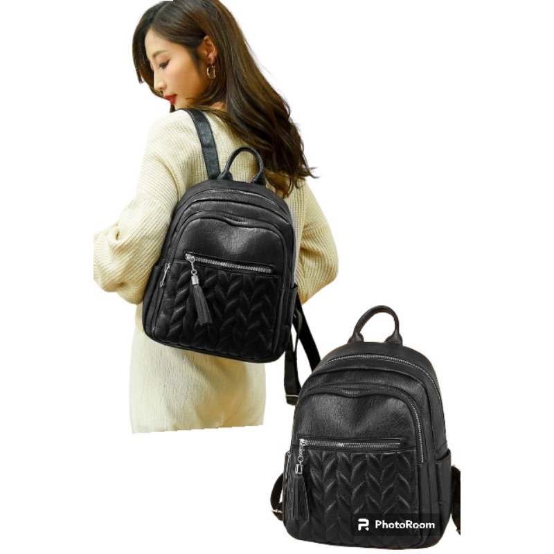 Tas Ransel Wanita Fashion Remaja Ransel Wanita Bahan Kulit