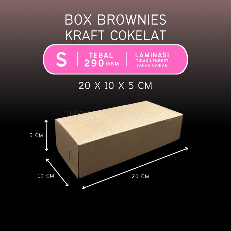 

Kotak Box Brownies (20) Kue Bolu Donat isi 2 Kraft Cokelat Laminasi ukuran 20x10x5 cm Ketebalan 290 gsm