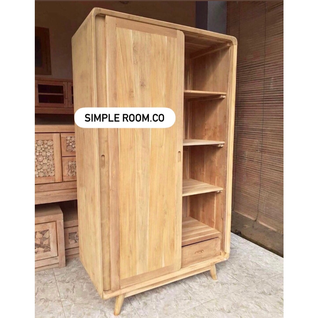 Lemari pakaian minimalis lemari minimalis kayu jati furniture