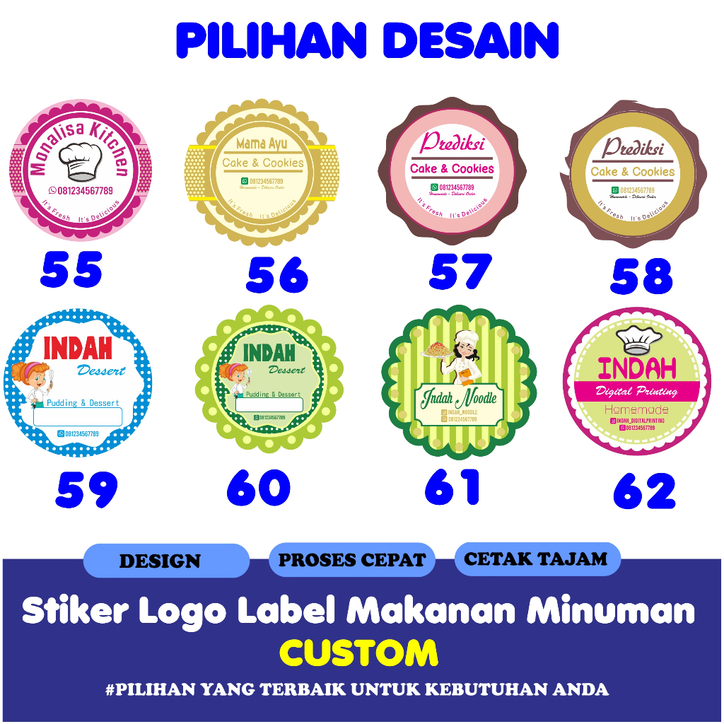 

Cetak Stiker / Cetak Stiker Label Kemasan / Label Usaha Makanan / Cetak Label Minuman