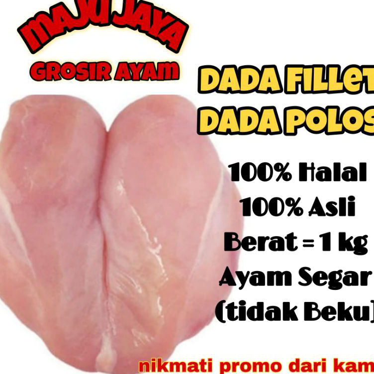 

HPGY5528 DADA FILLET 1KG / DADA POLOS / DADA AYAM TANPA KULIT / AYAM MURAH / AYAM BERKUALITAS / AYAM SEGAR /