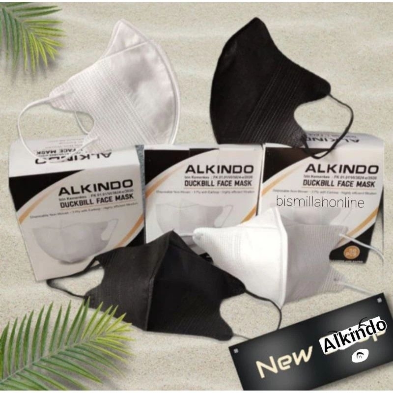 DUCKBIL ALKINDO / MASKER ALKINDO DUCKBIL ISI 50PCS / DUCKBIL GARIS ALKINDO / MASKER DUCKBIL ALKINDO 