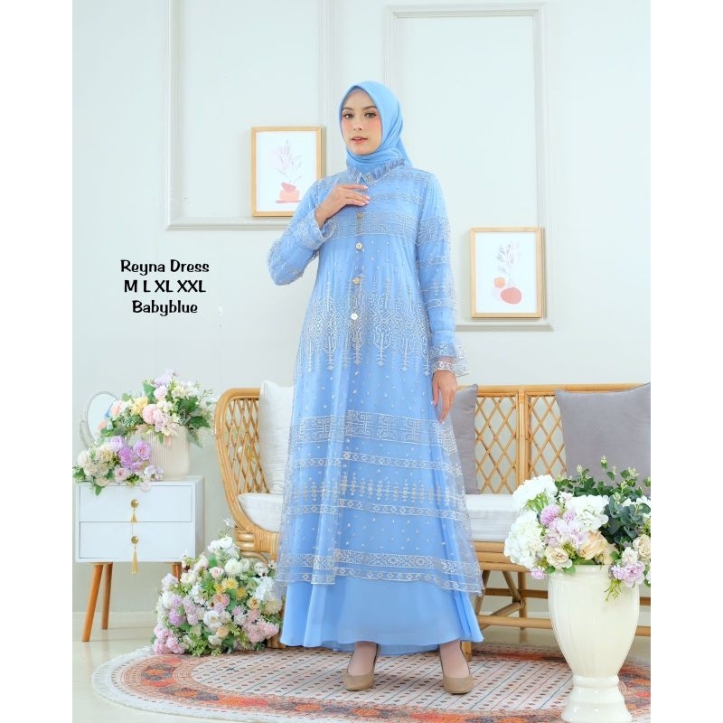 Gamis Pesta / Gamis Kondangan / Gamis Set Outer Reyna JK