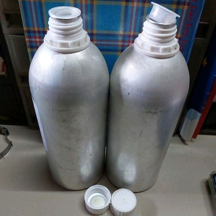 Botol Alumunium/Alumunium Kosong BEKAS ( 1LITER ) Buat Bibit Parfum Bekas