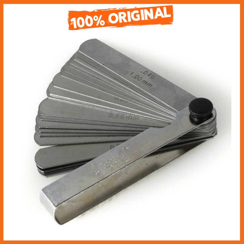 Jetech Alat Ukur Feeler Gauge 0.02-1.0 Mm