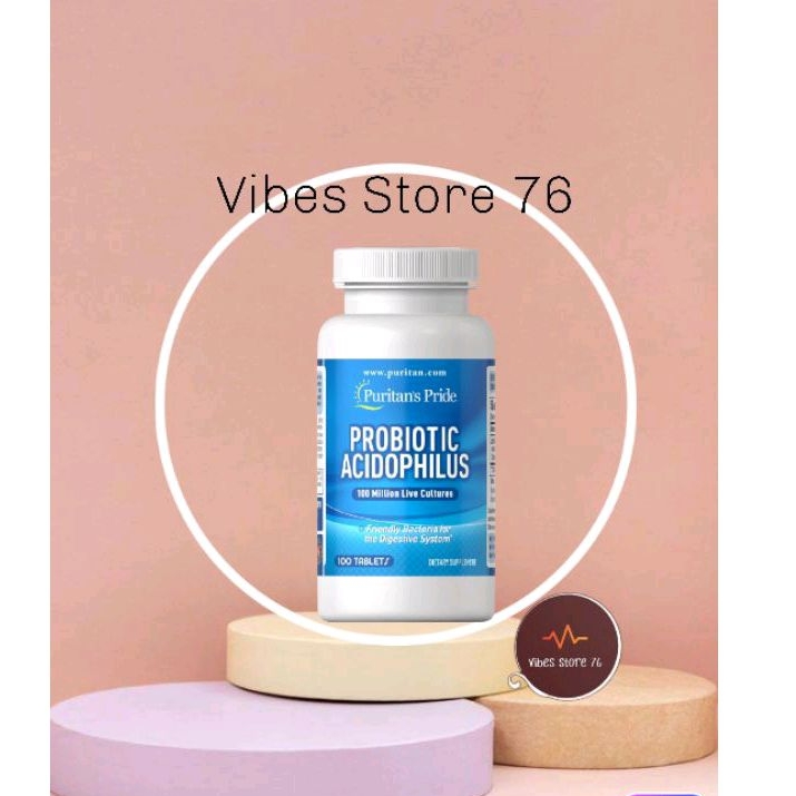 Puritans Pride Probiotic Acidophilus - 100 Tablets puritan pride probiotics