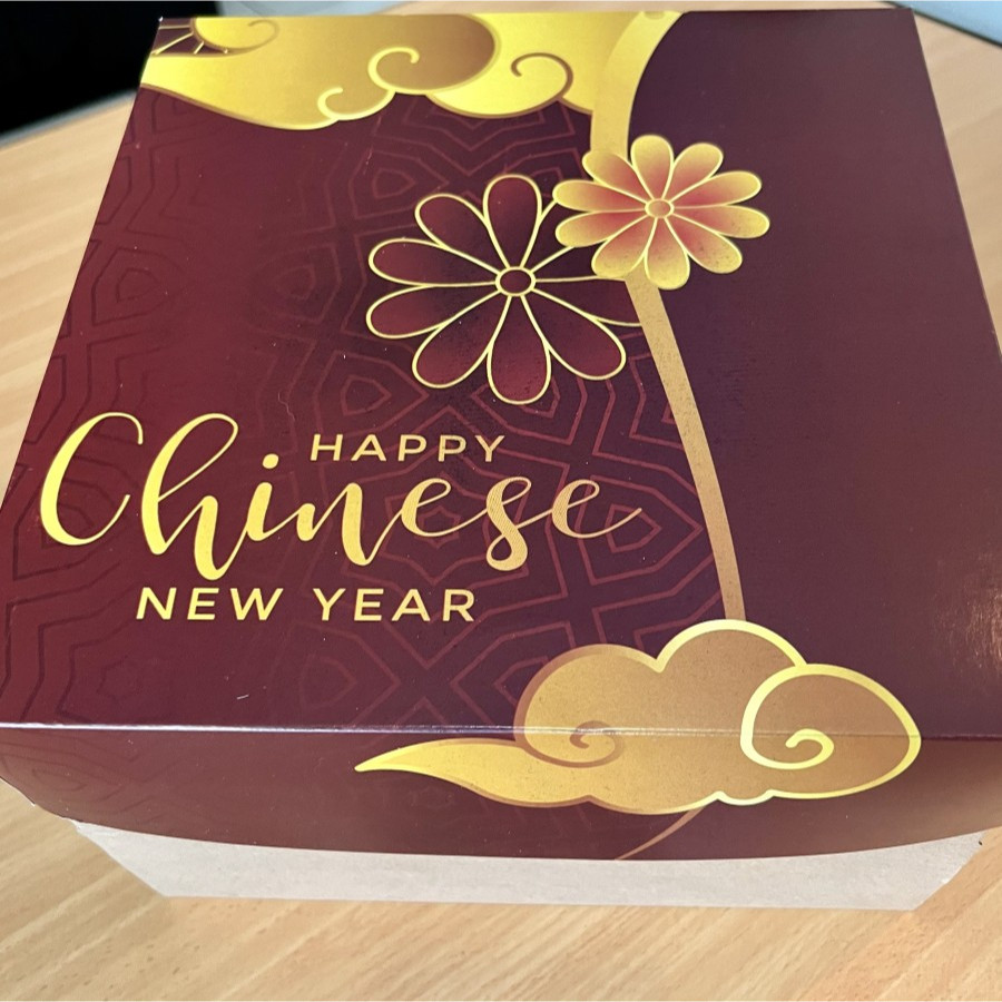 

(10 pcs)25x25x10cm Dus kue edisi flower imlek Dus happy chinese new year