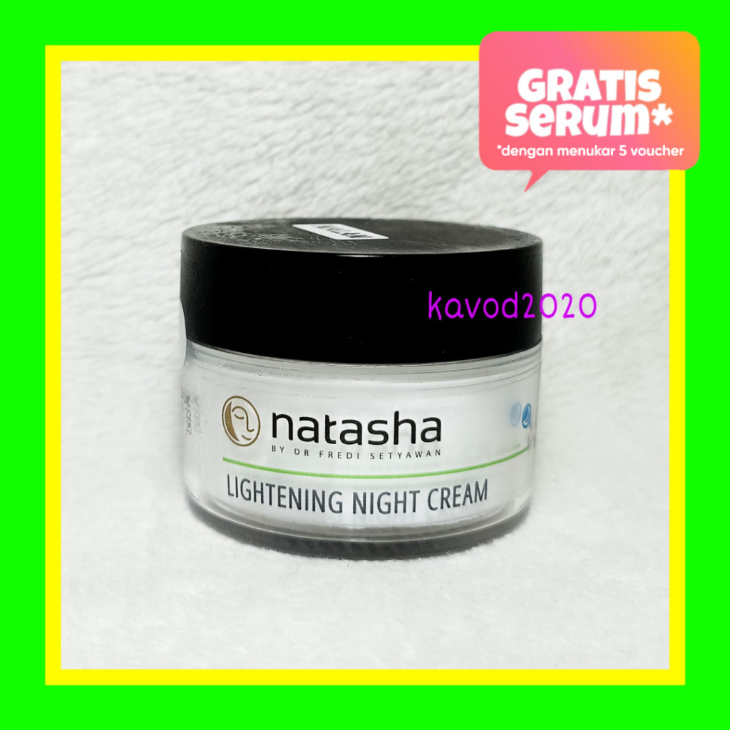 LIGHTNIGHTCR10 Natasha Skin Care Lightening Night Cream 10 gram by dr Fredi Setyawan Original Krim M