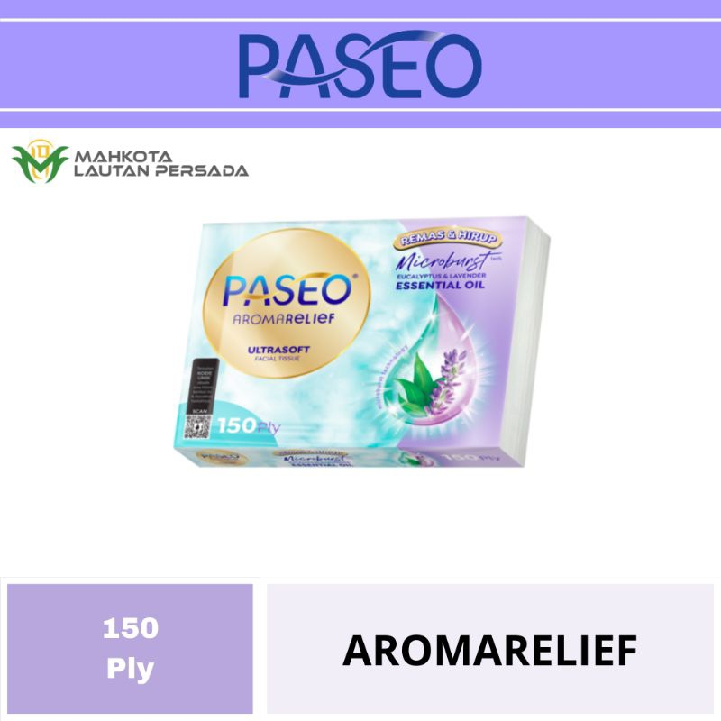 Paseo Aroma Relief FTP 50s 12p | tisu wajah | ultrasoft | aroma relief
