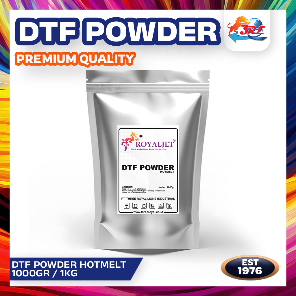 DTF POWDER Royaljet HOTMELT ADHESIVE SABLON 1KG