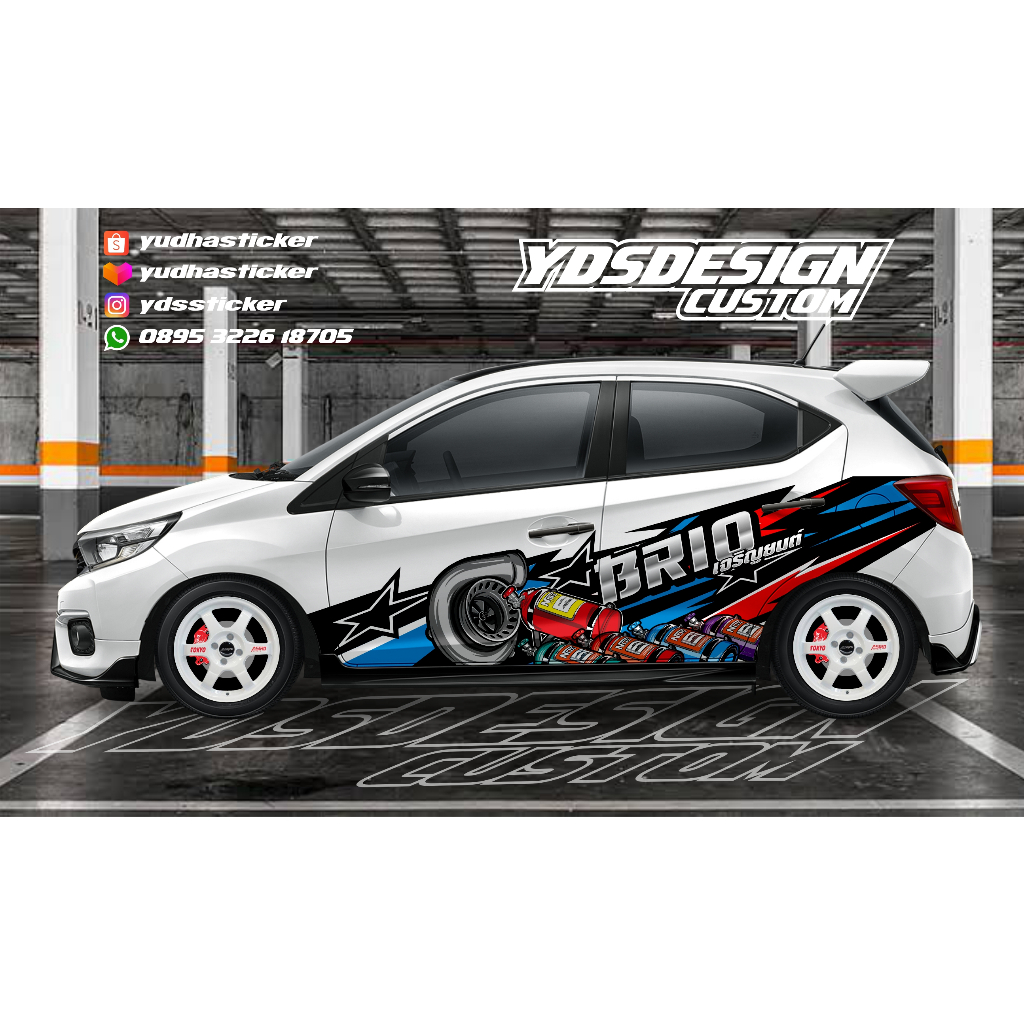 STICKER MOBIL AGYA, BRIO / DECAL STIKER JAZZ / VARIASI STIKER ANIME / CUSTOM