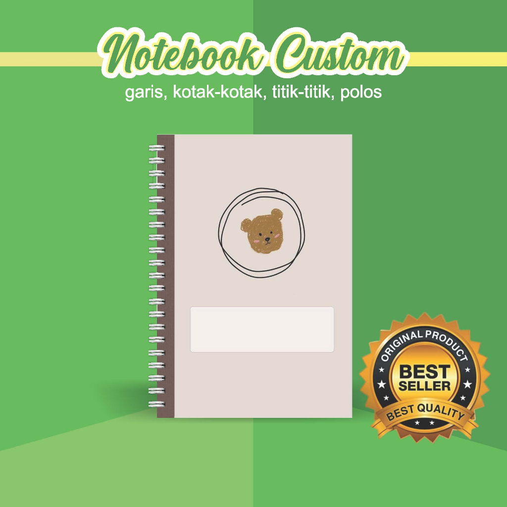 

NOTEBOOK A5 CUSTOM CATATAN/JURNAL BOOKPAPER GRID/KOTAK2#DOTTED/TITIK2#BLANK/POLOS