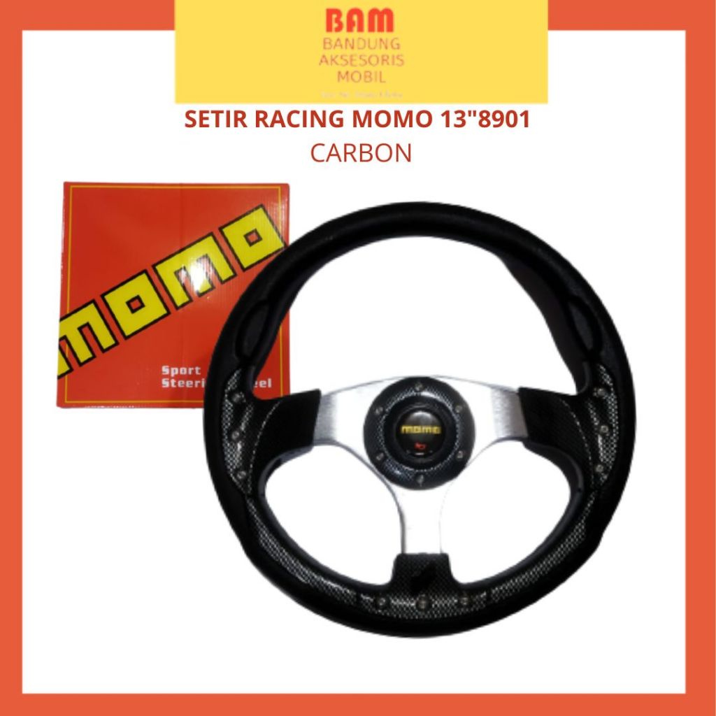 Setir Racing Mobil Momo 13"8901 Carbon