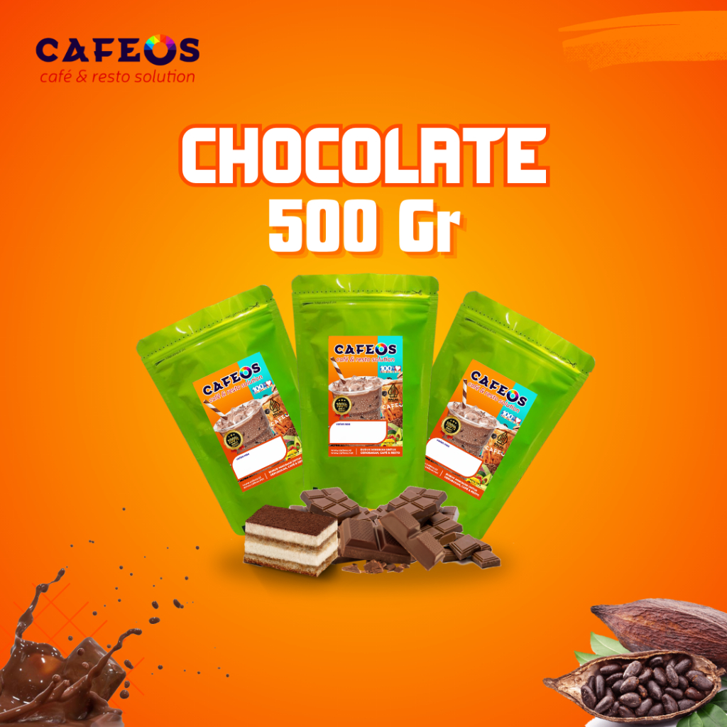 

CAFEOS Bubuk Minuman Coklat Kekinian Aneka Rasa (Chocolate) Kemasan 500 GR Gratis Resep