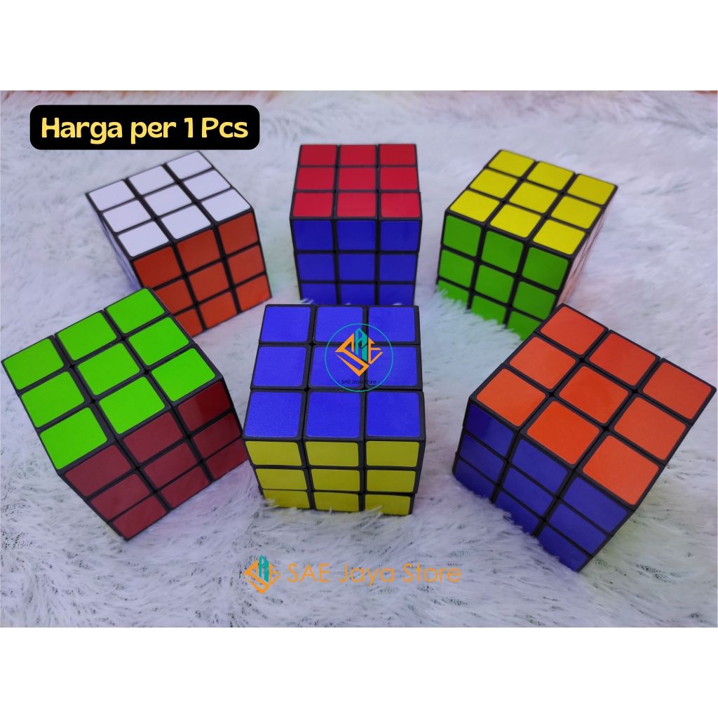 SAE - MAINAN RUBIK 3X3 UKURAN 5X5 CM / MAINAN ANAK RUBIK / RUBIK MAINAN / RUBIK MURAH / RUBIK KOTAK 