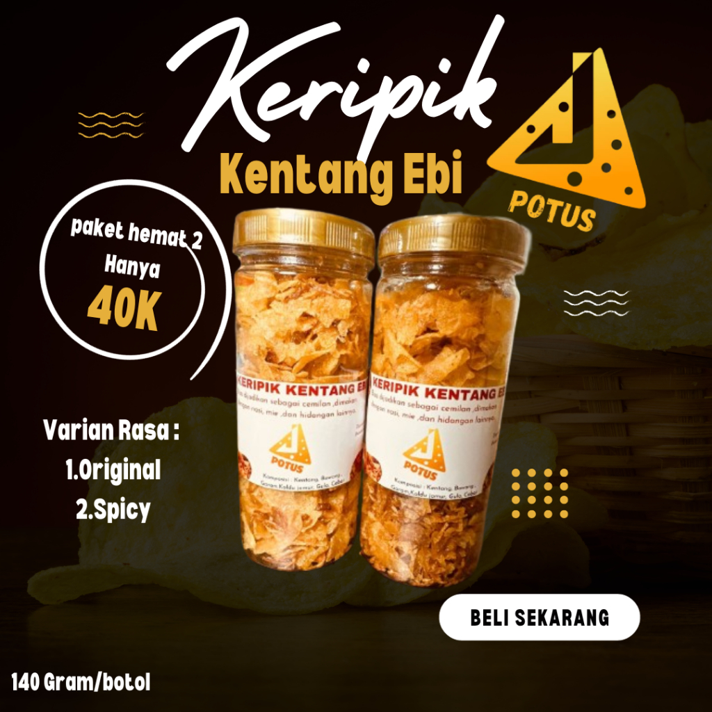 

keripik Kentang Ebi paket hemat dapat 2