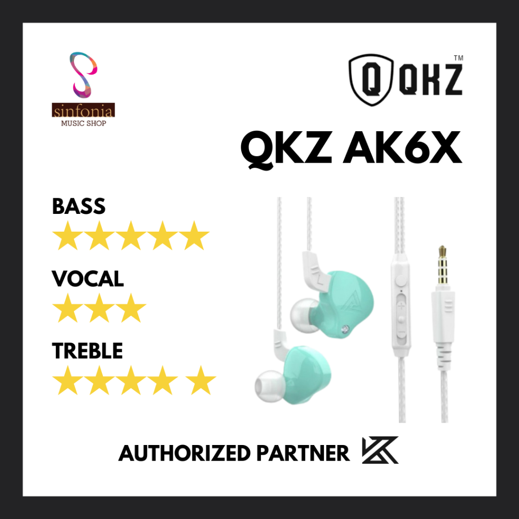 QKZ AK6X AK6 X AK6-X HIFI IEM Gaming Earphone WITH MIC
