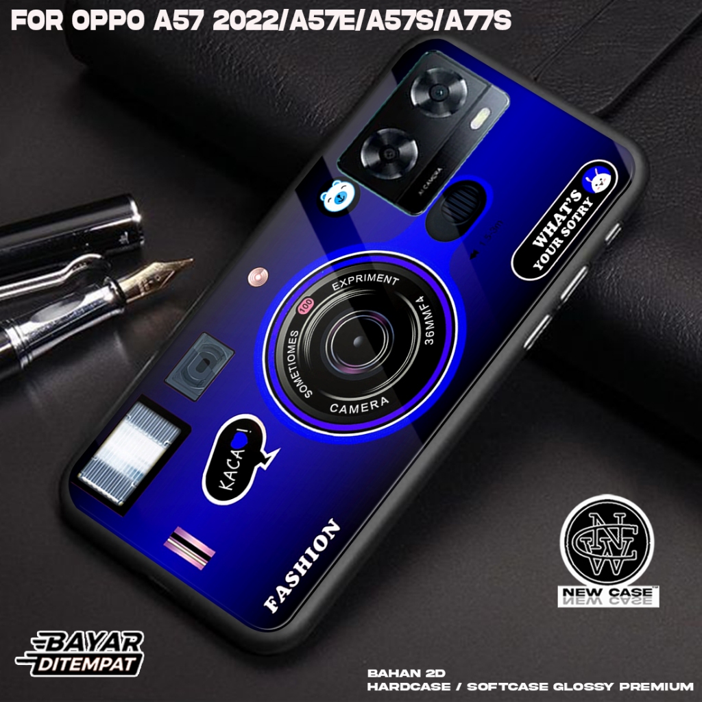 Case OPPO A57 2022 A57E A57S A77S - Casing Hp Terbaru 2023 Newcase [ KAMERA] Silikon Hp Mewah - Kesi