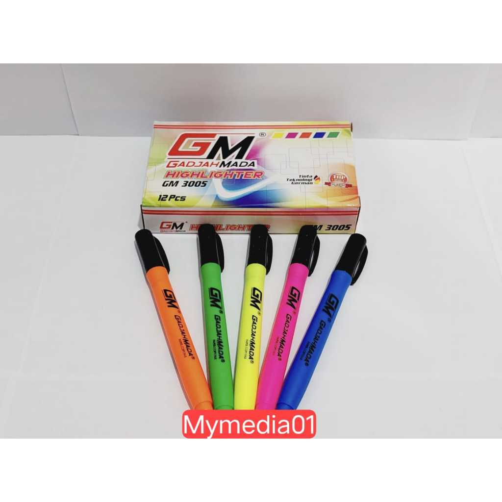 

HIGHLIGHTER / PENANDA WARNA WARNI GAJAH MADA GM- 3005 TERMURAH