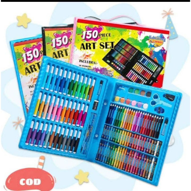

SET CRAYON 150PCS / KRAYON MEWARNA ALAT MENGGAMBAR DAN MEWARNAI ANAK / ART SET ISI 150 / PERALATAN GAMBAR LUKIS ANAK PASTEL / COD READY MAKASSAR
