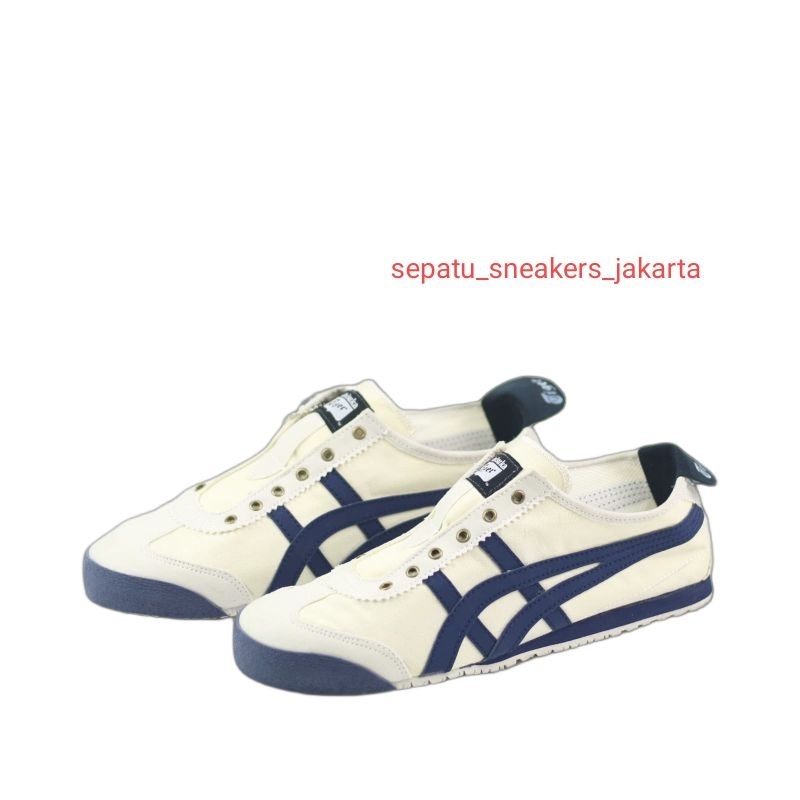 Original Sepatu Onitsuka Slip On Bahan Kanvas Tanpa Tali