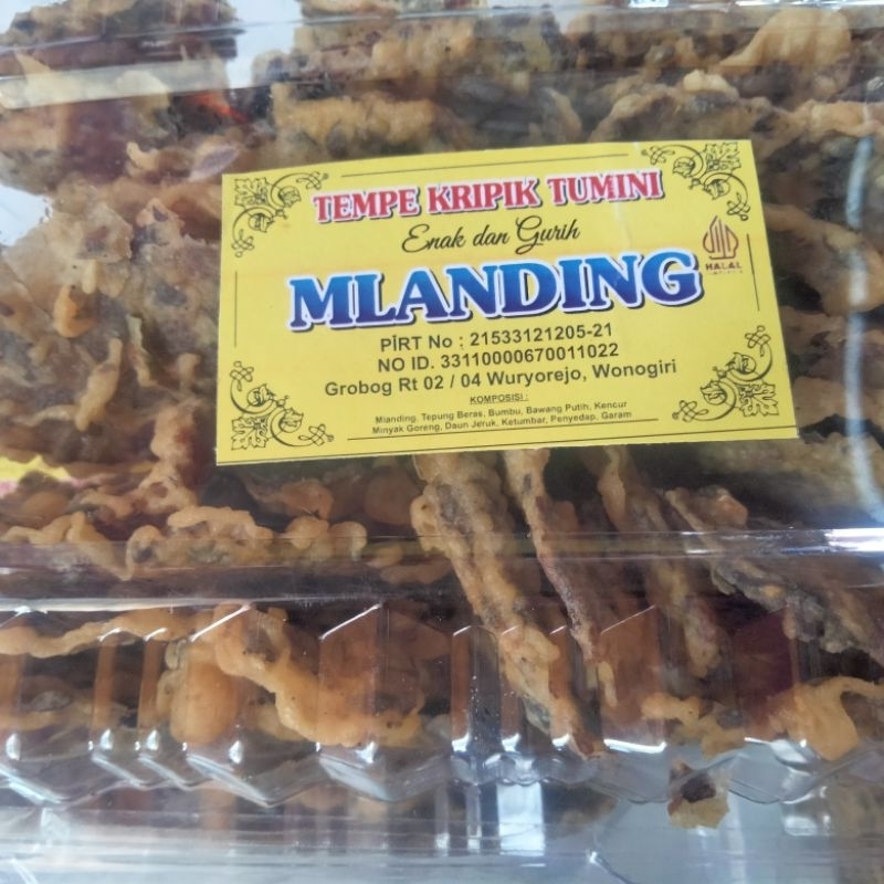 

kripik tempe mlanding Wonogiri, 250 gram,Sangat gurih lezat banget