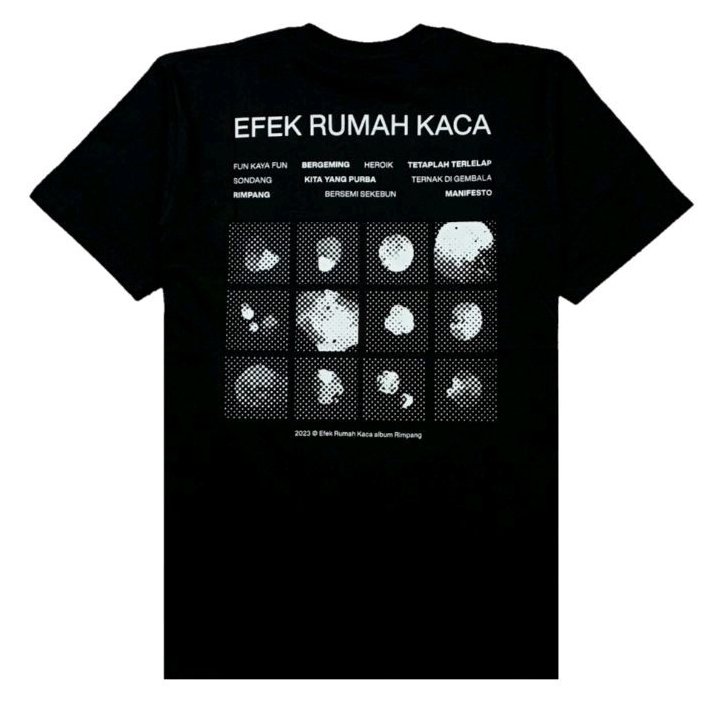 Ready Stock - Tshirt EFEK RUMAH KACA - RIMPANG Hitam | Efek Rumah Kaca Official Merchandise