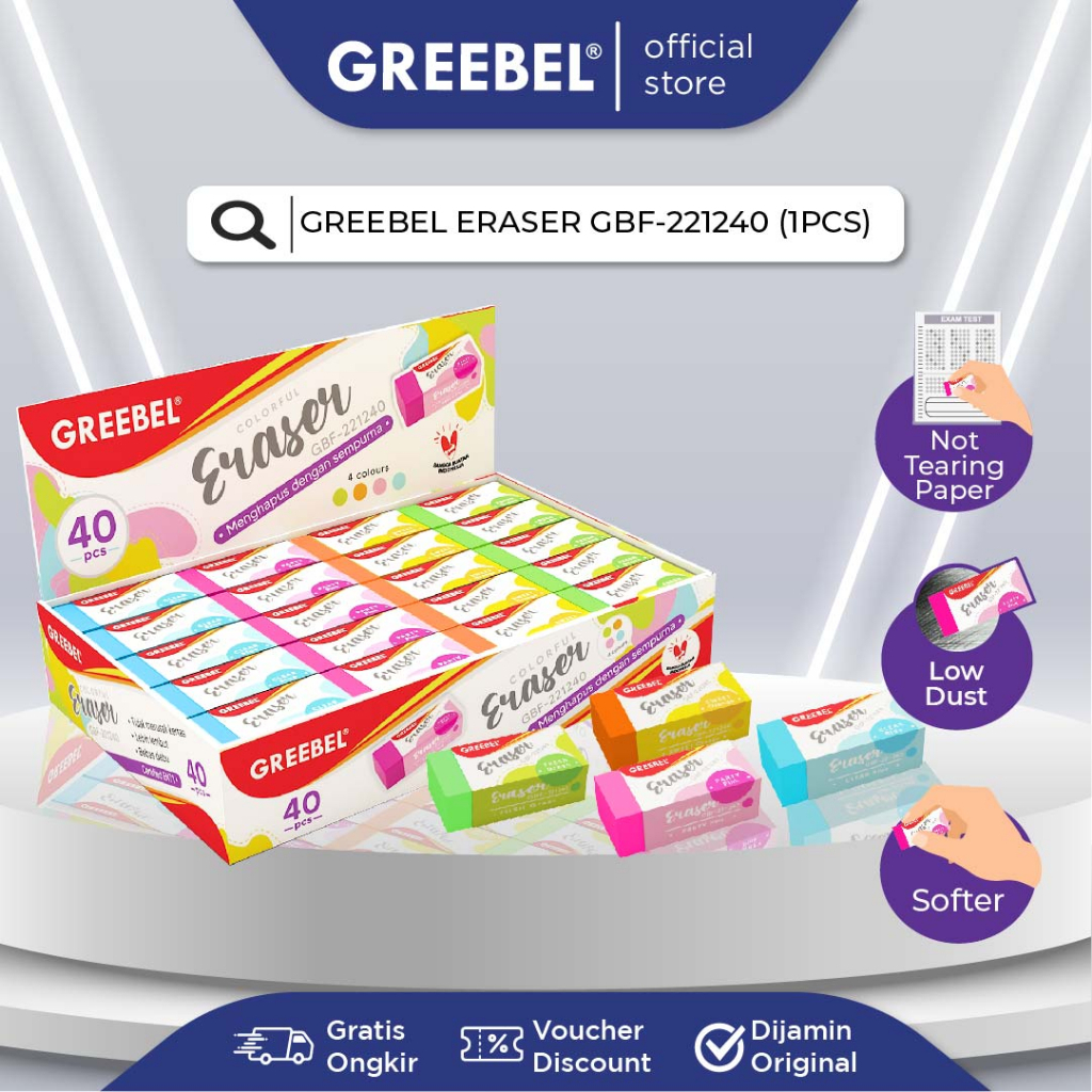 

Penghapus / Eraser Greebel Warna Warni GBF-221240
