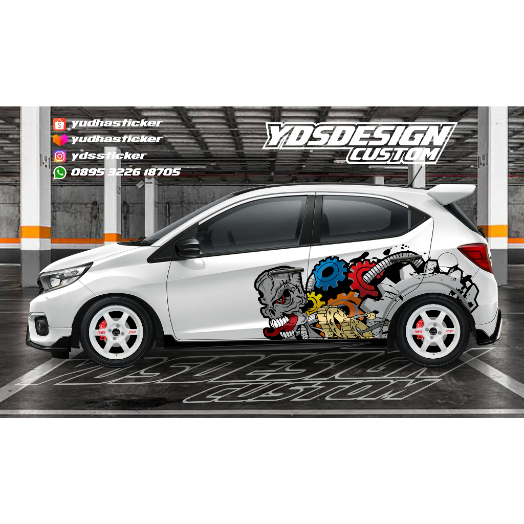 VARIASI MOBIL CUSTOM ANIME / STICKER MOBIL AGYA, BRIO / DECAL STIKER JAZZ