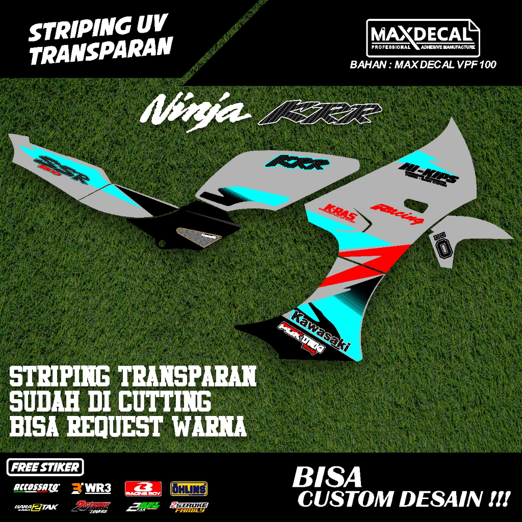 STIKER STRIPING TRANSPARAN NINJA SSR FACELIFT LIS STICKER UV SEMI FULL VARIASI DESAIN RACING MODEL S