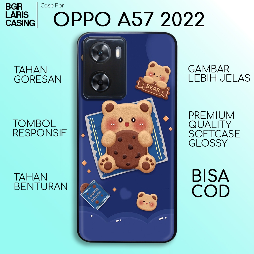 Case Oppo A57 2022 Terbaru Bear 2 Hardcase Softcase Glossy Casing Oppo A57 Termurah Kesing Terlaris