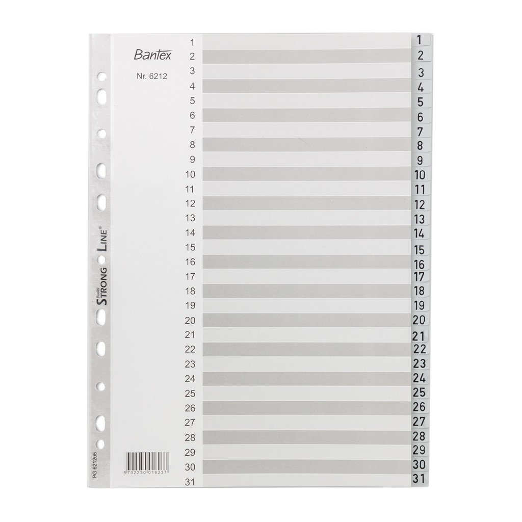 

Bantex Numerical Indexes A4 31 pages Grey (131 index)