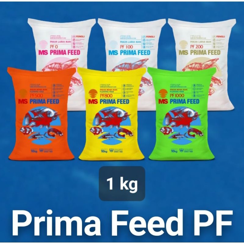 Pakan Ikan/Bibit prima Feed PF1000-800-500-200-100-0-128 Lele,Nila,Patin,Gurame dLL 1/2kg