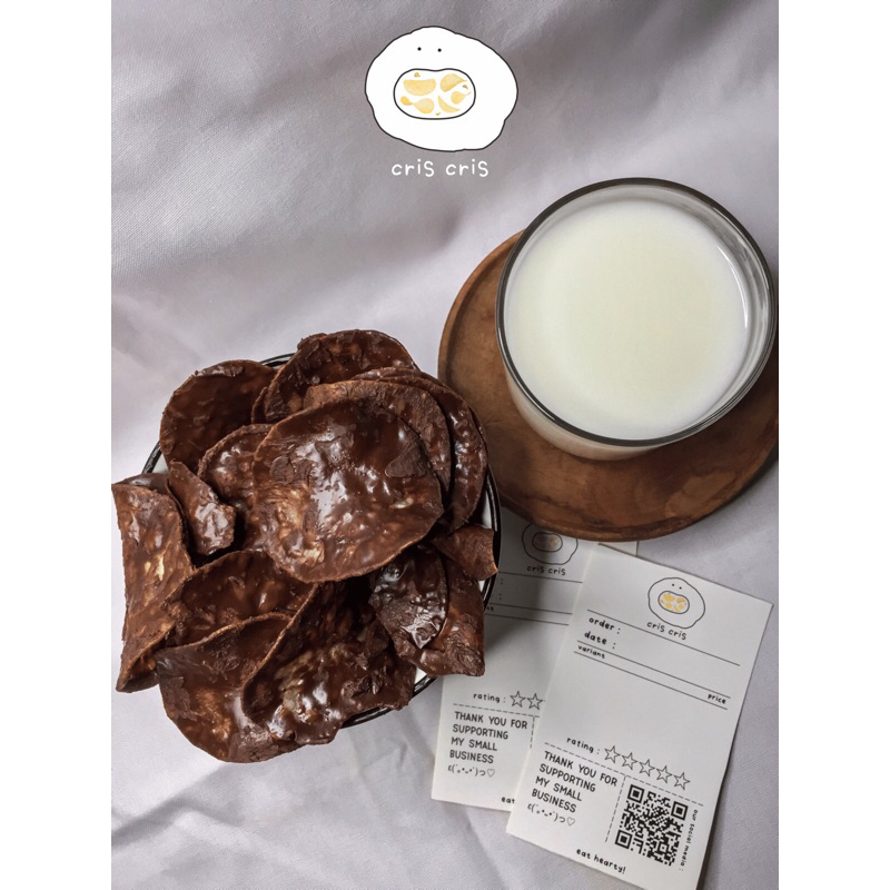

criS criS casava || Keripik singkong coklat ori