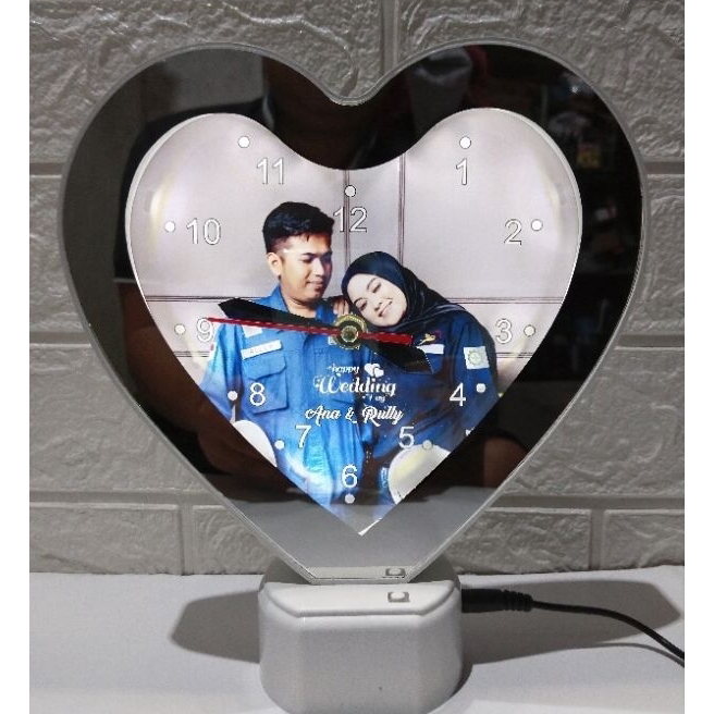 SPESIAL DISCOUNT magic mirror clock / cermin ajaib jam / love mirror / cermin custom / kado custom /