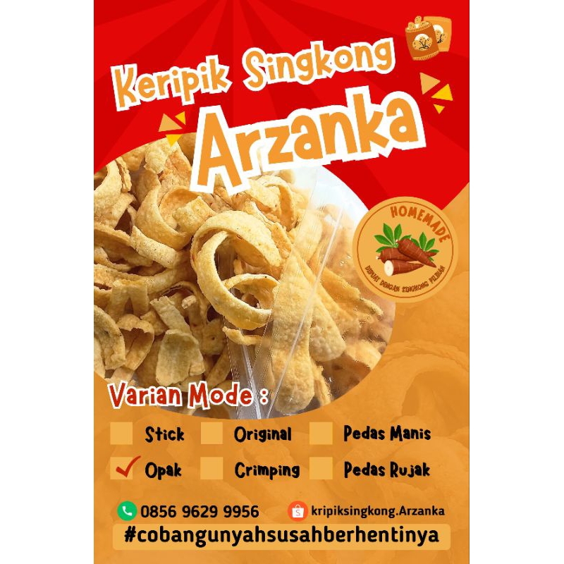 

keripik singkong varian OPAK
