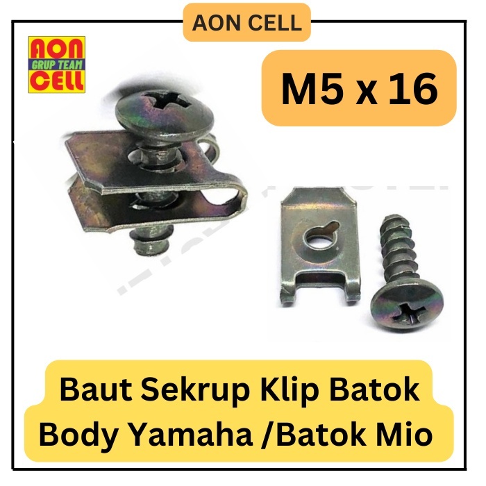 KLIP BATOK BODY YAMAHA BATOK MIO KLEM SEKRUP KLEM CACING KASAR M5X16