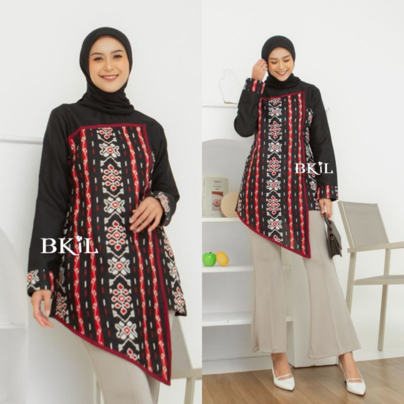 Tunik batik kombinasi